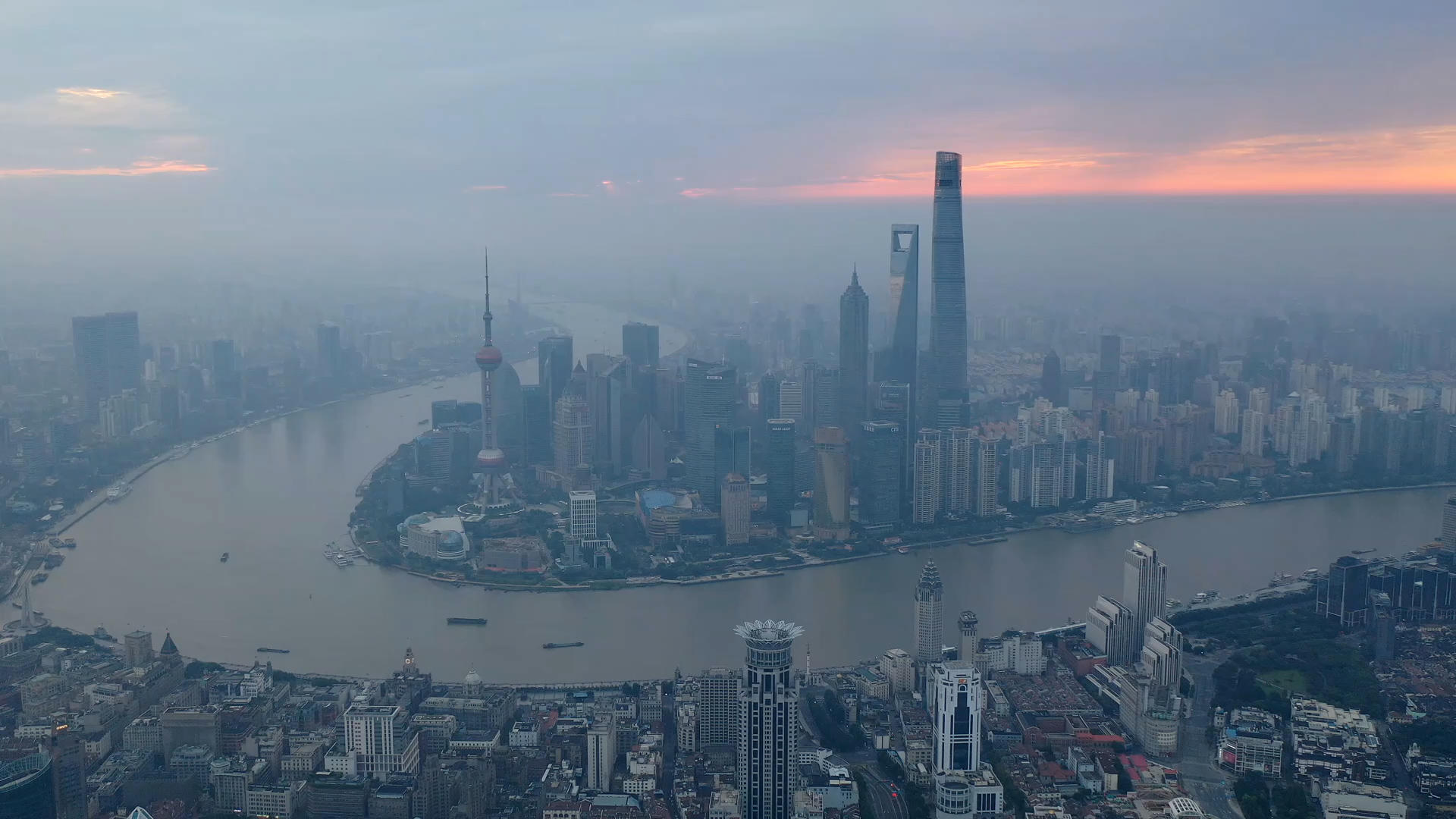 上海浦江两岸航拍延时视频的预览图