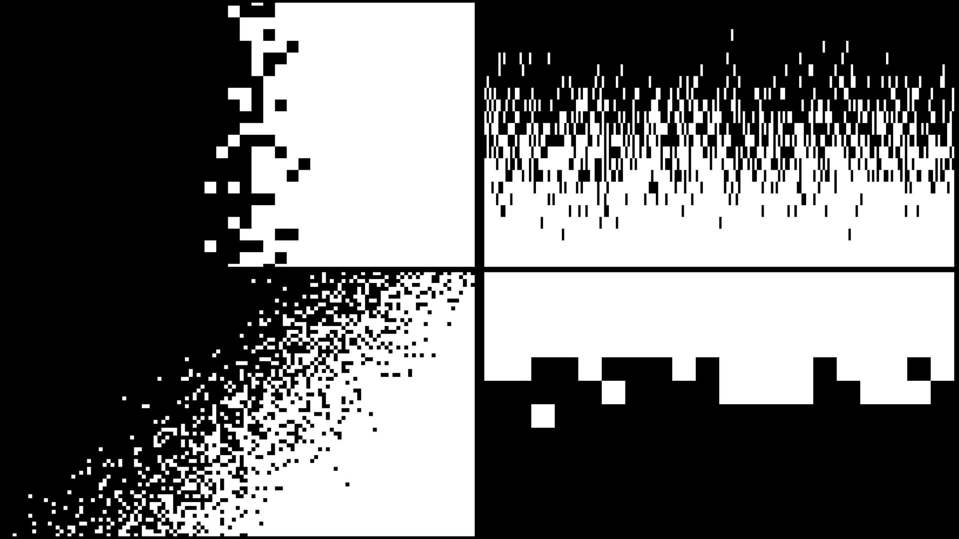 一组黑白像素化擦除转场动画视频的预览图