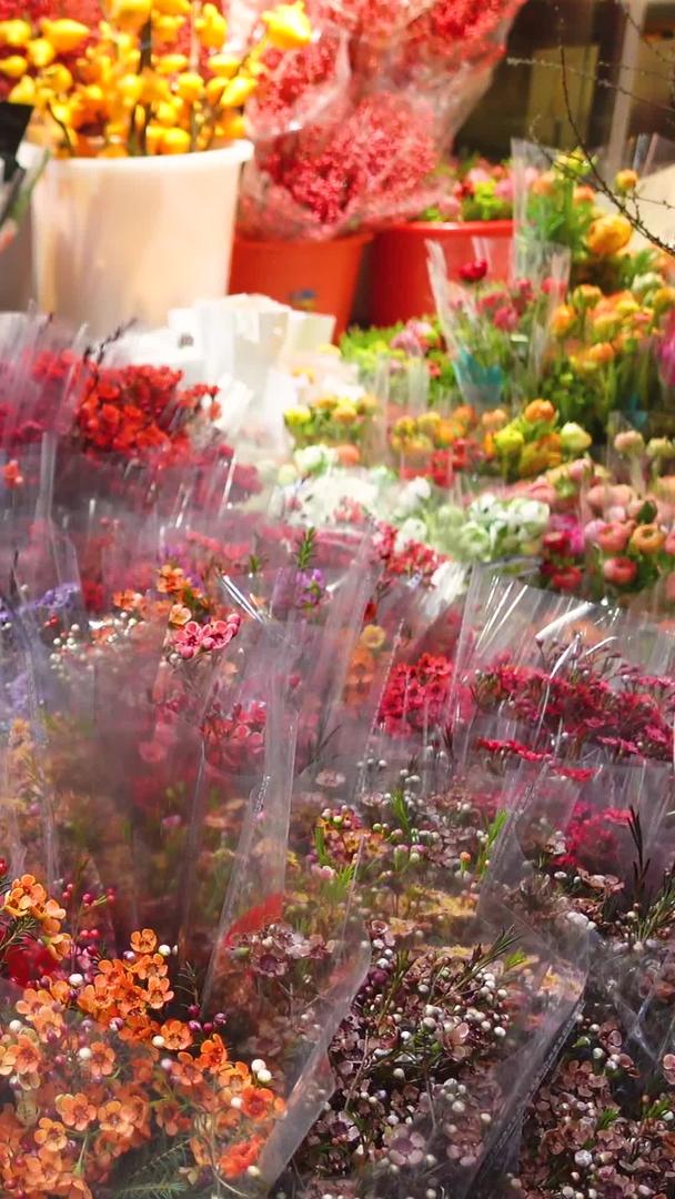 花市习俗素材南方城市传统节日视频的预览图