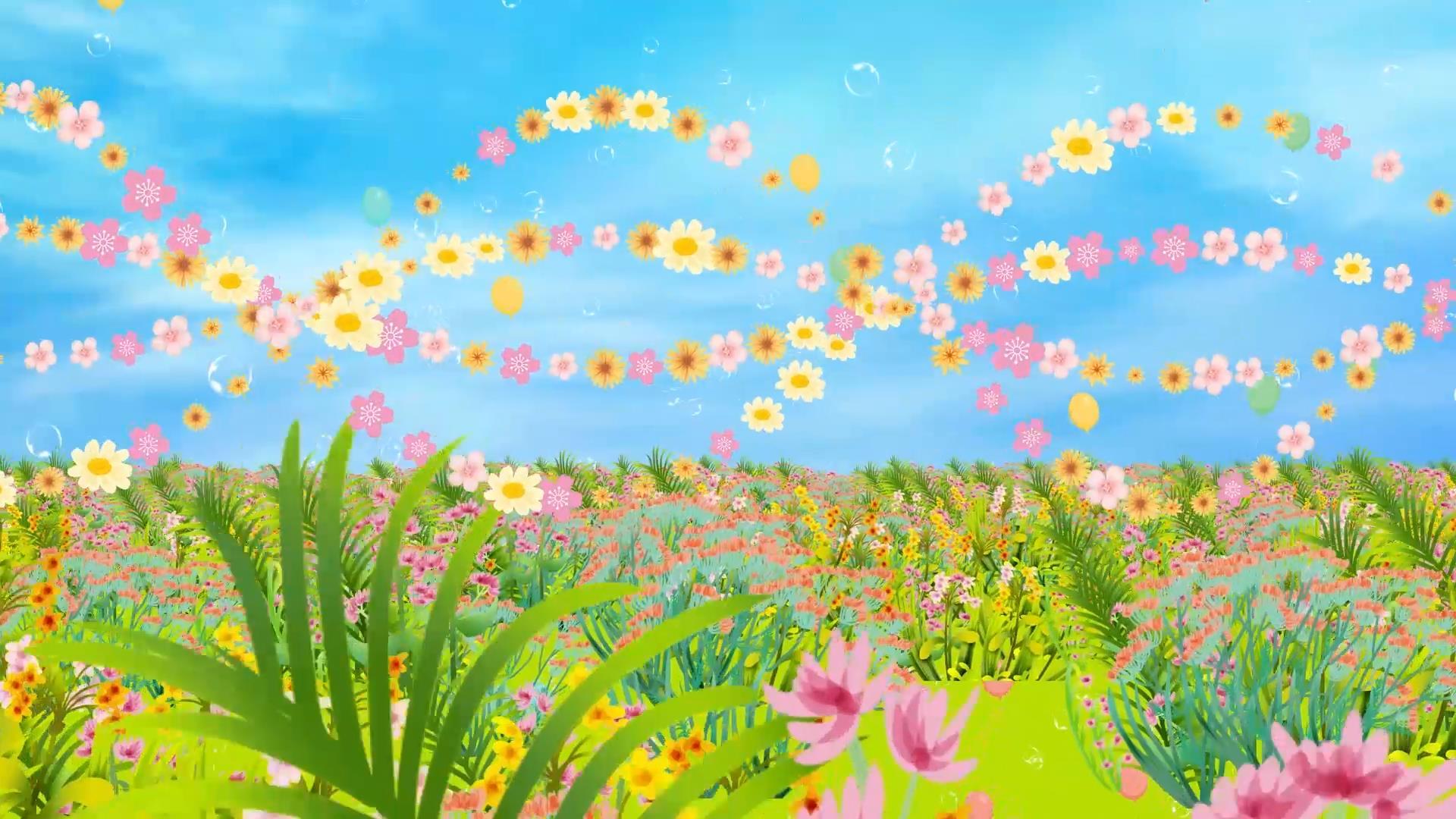 唯美花海动态花朵旋转视频背景素材视频的预览图