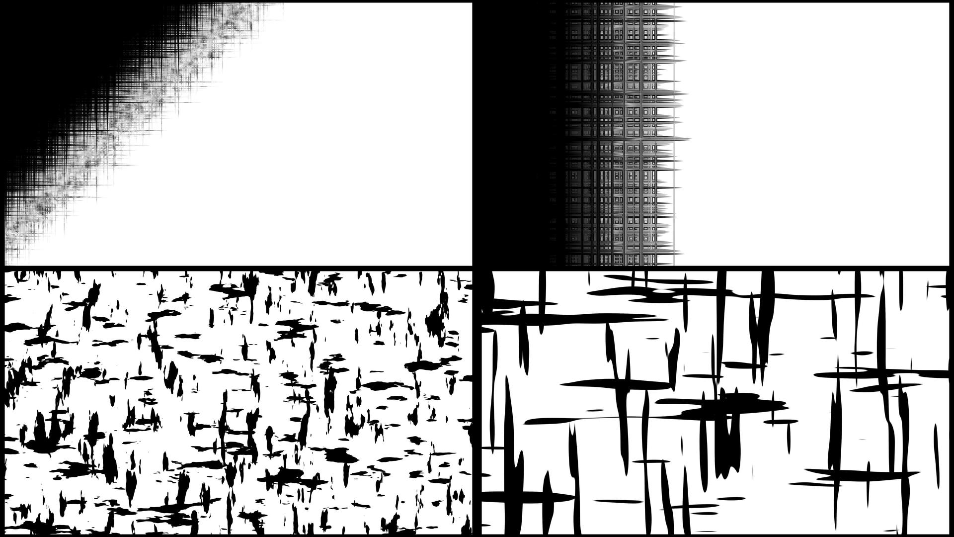 一组黑白像素化擦除转场动画2视频的预览图