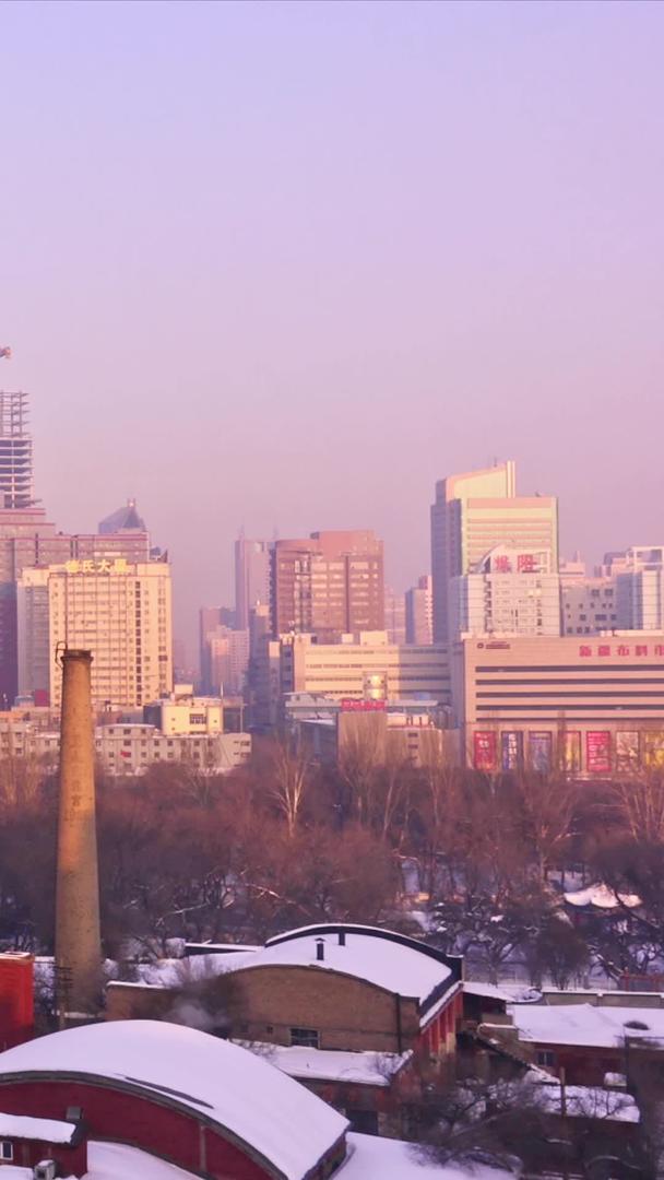 延迟乌鲁木齐城市雪景视频的预览图