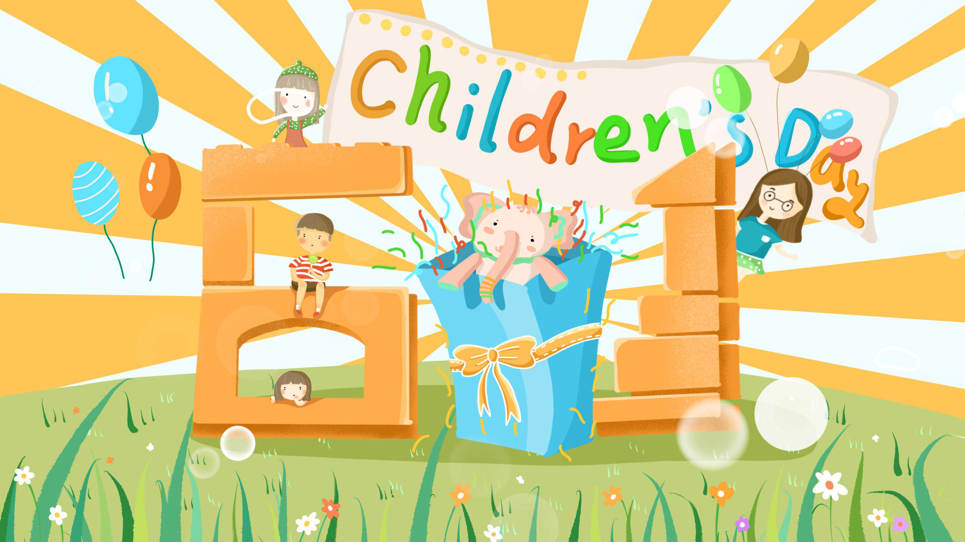 六一儿童节背景视频视频的预览图