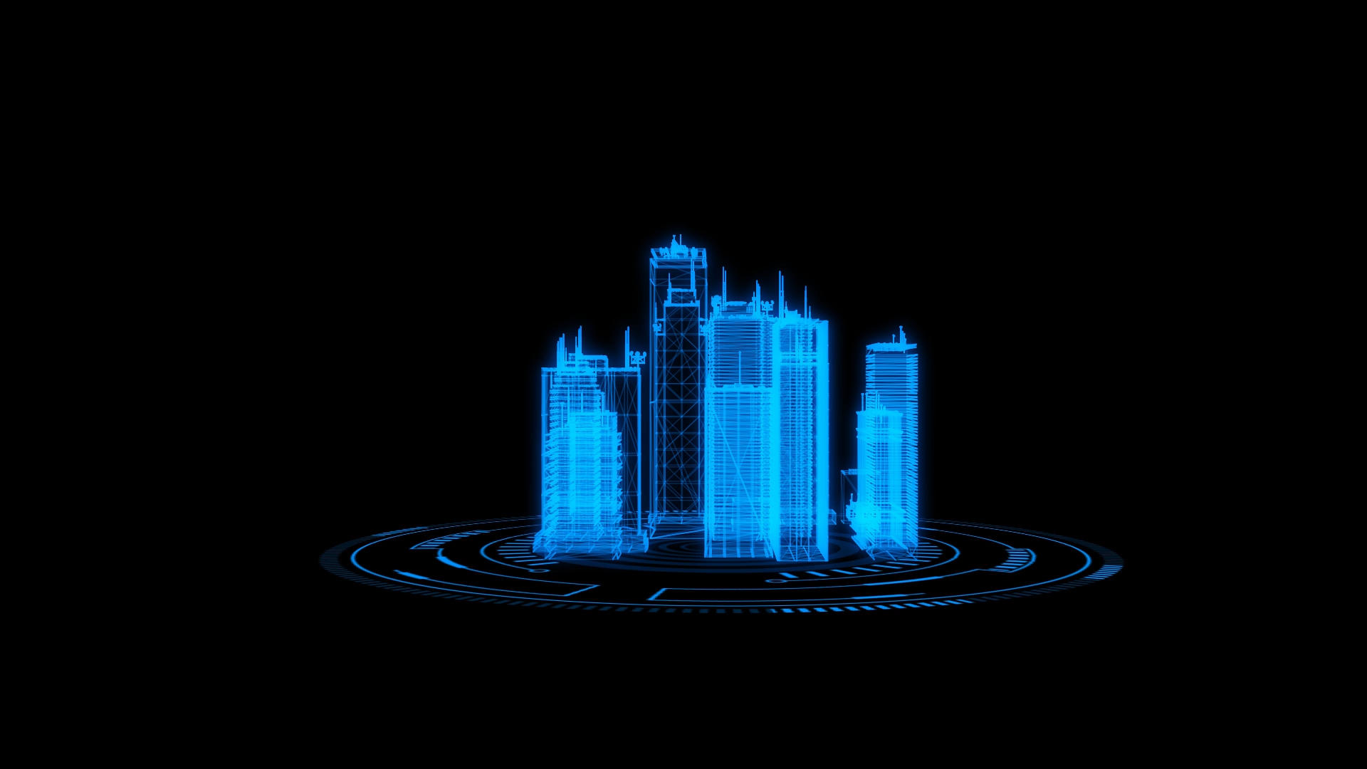 原创科技城市素材视频的预览图