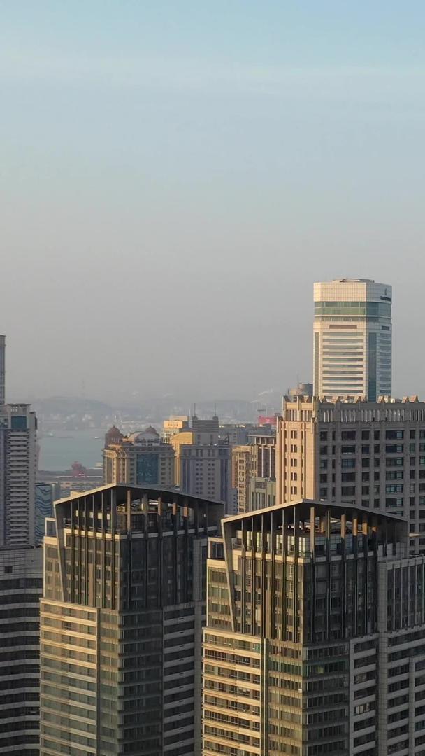大连城市风景市中心高楼群航拍视频视频的预览图