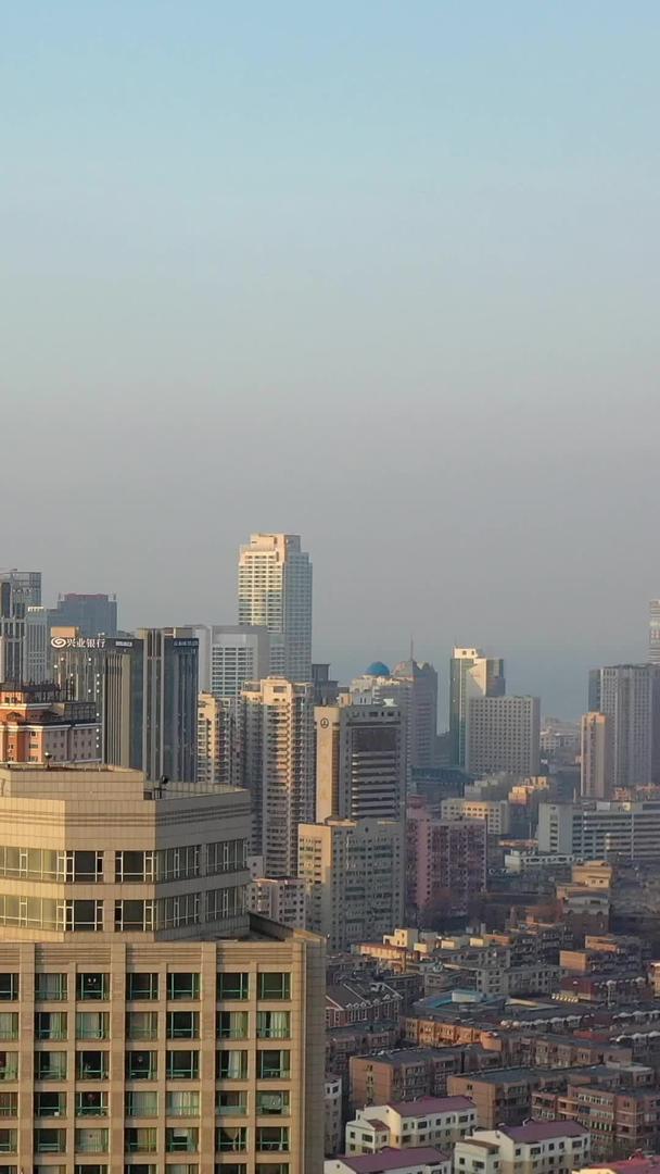 大连城市风景市中心高楼群航拍视频视频的预览图