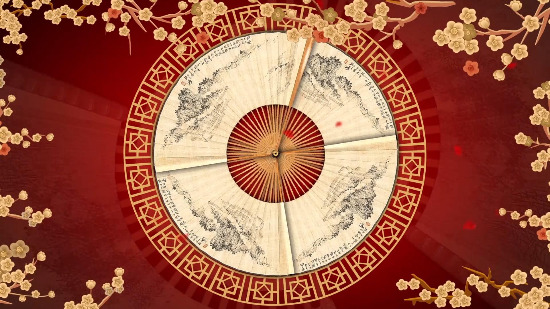 戏曲中国风扇子背景视频的预览图