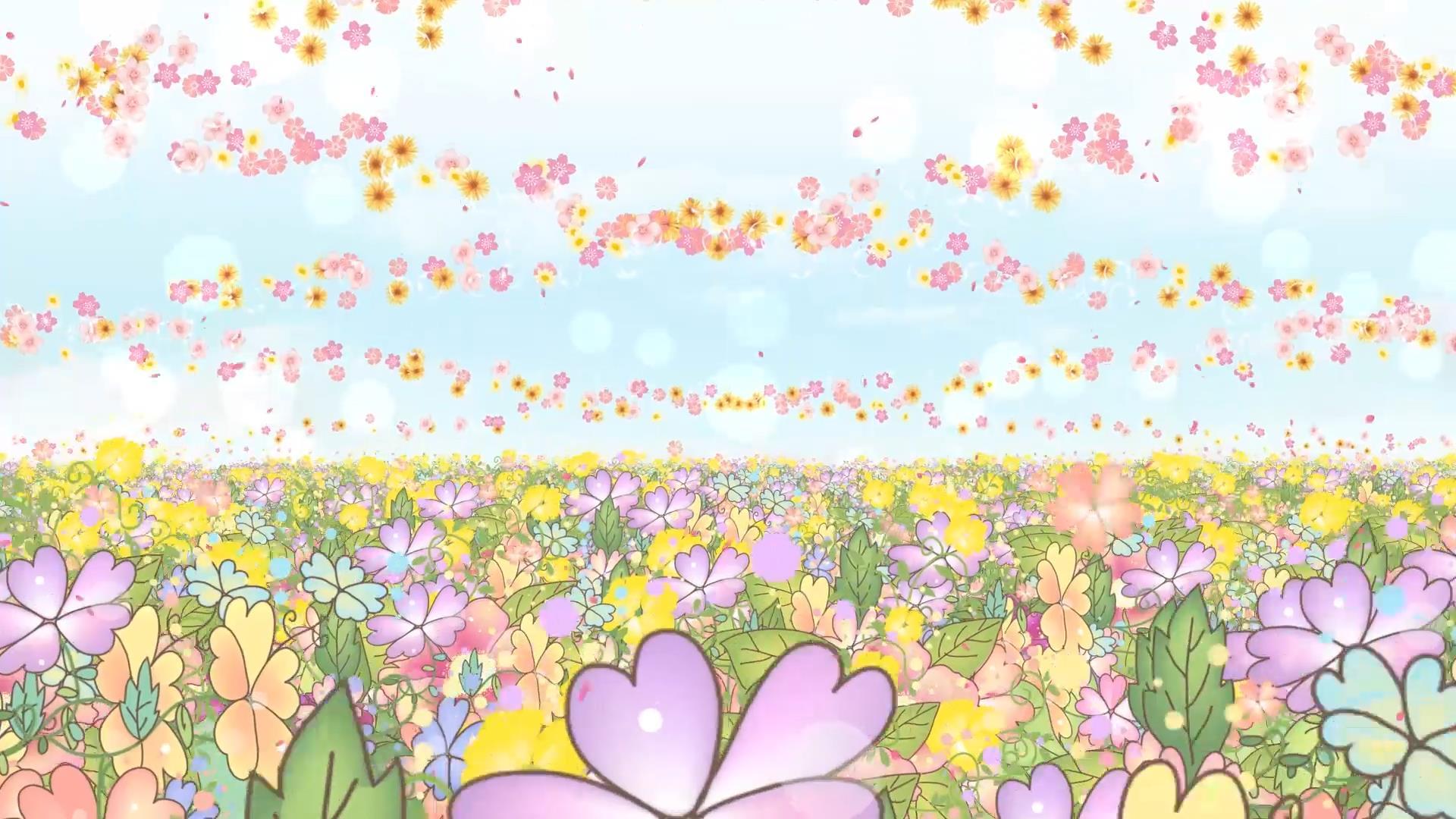 动态唯美梦幻粒子花海大气花朵上升背景视频素材视频的预览图