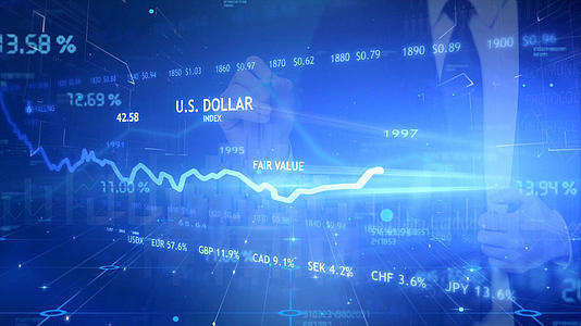 4K股票金融市场数据动画视频的预览图