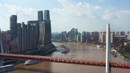 重庆东水门大桥航拍视频的预览图