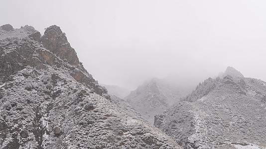 4K实拍青海海北祁连山雪景视频的预览图