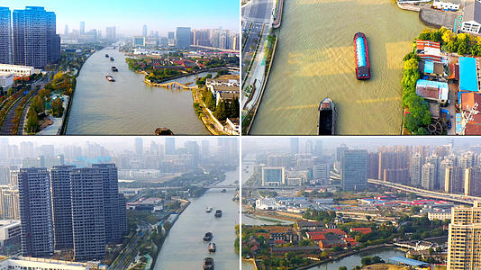 4K航拍京沪大运河视频的预览图