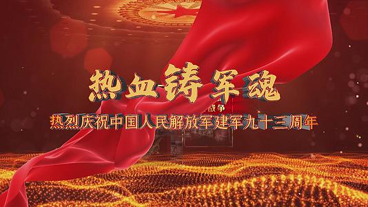 热烈庆祝中国人民解放军建军九十三周年AE模板视频的预览图