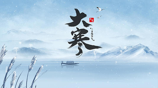中国风AE视频模板大寒节气视频的预览图