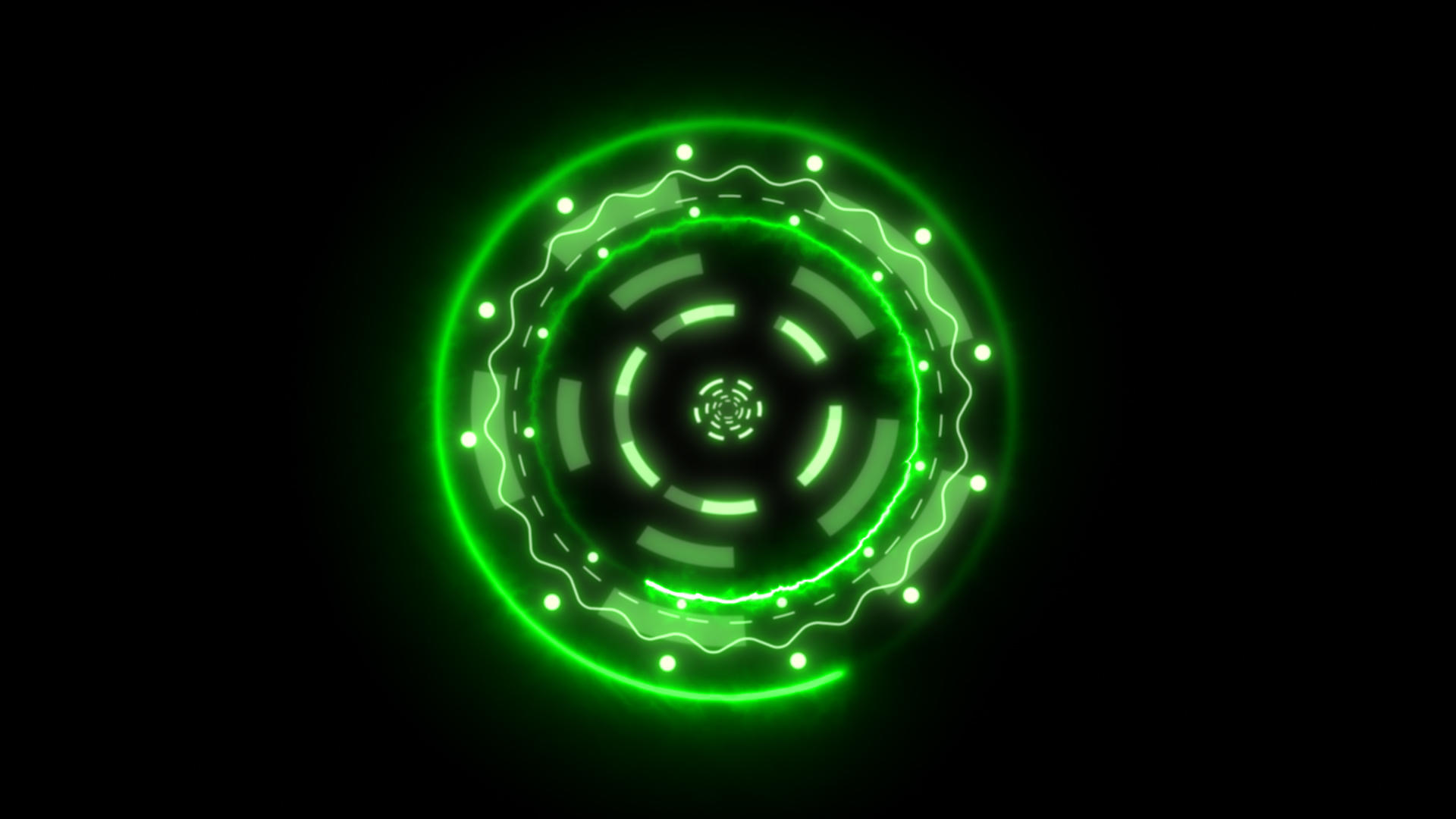 科技旋转光效光晕能量圆点线框动画视频的预览图