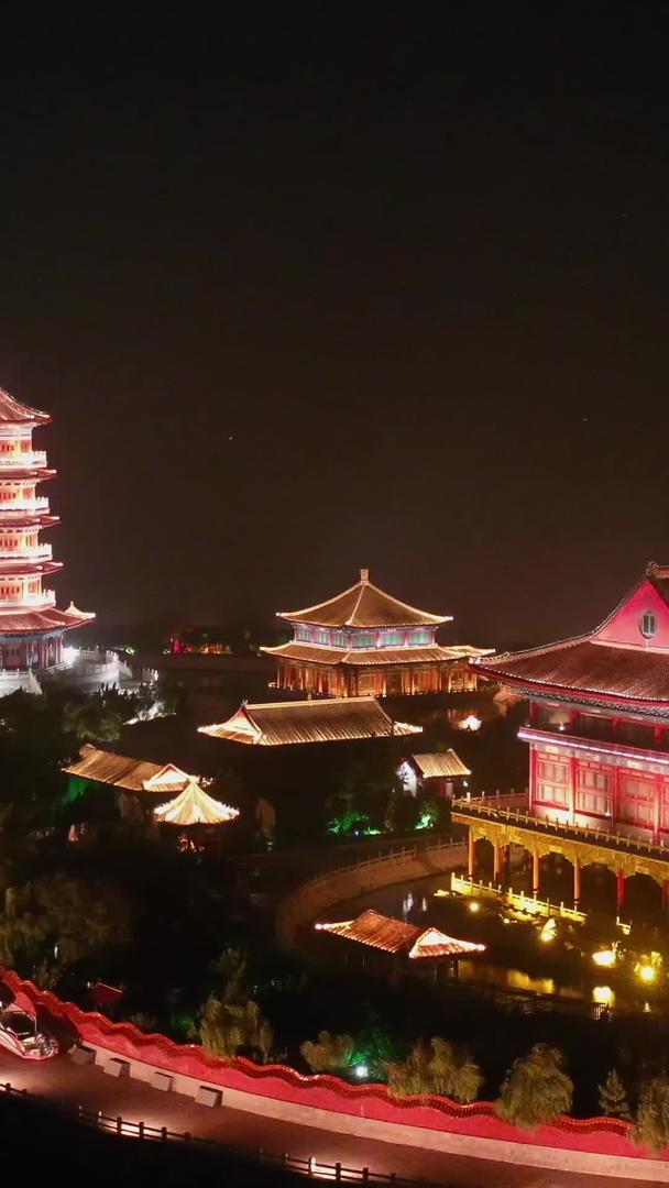 山东省烟台蓬莱八仙过海景区夜景视频的预览图