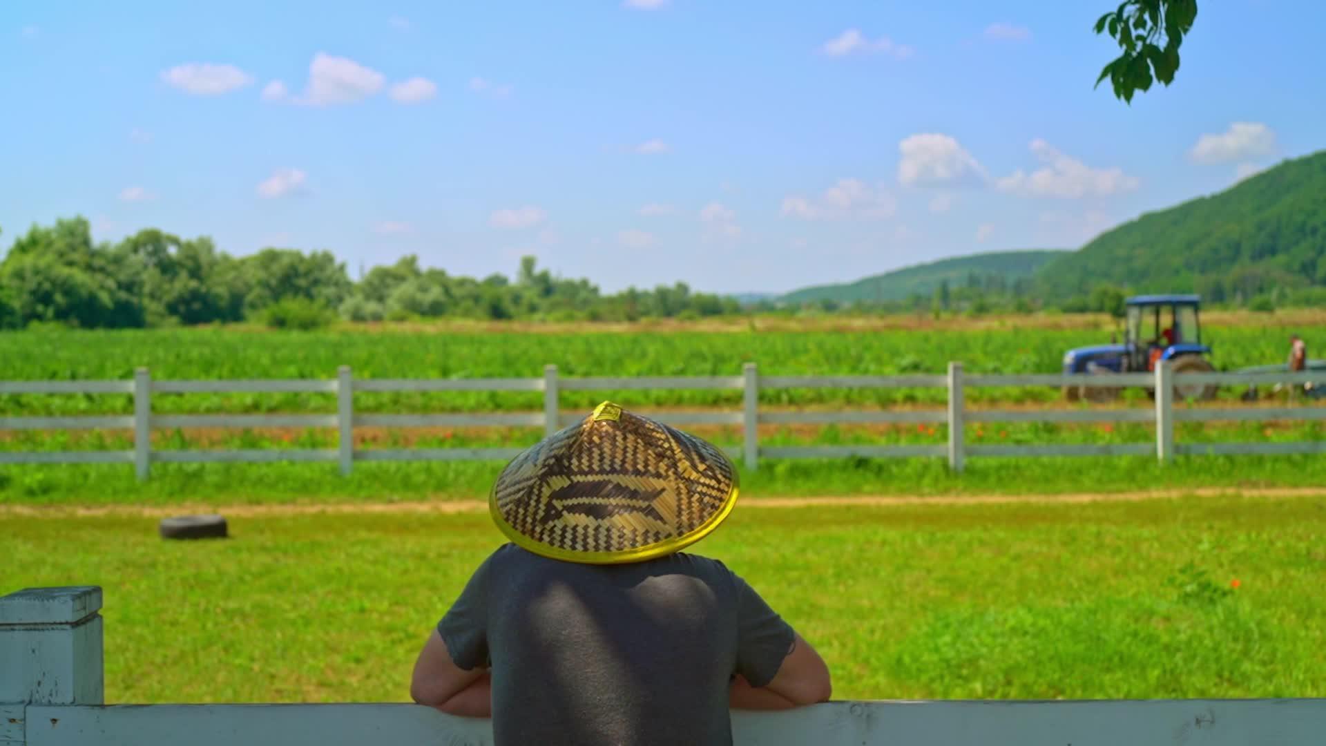 夏季农场的牧场主视频的预览图