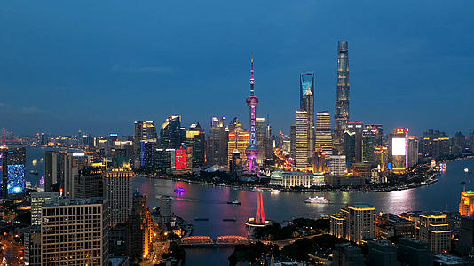 上海外滩航拍延时夜景视频的预览图