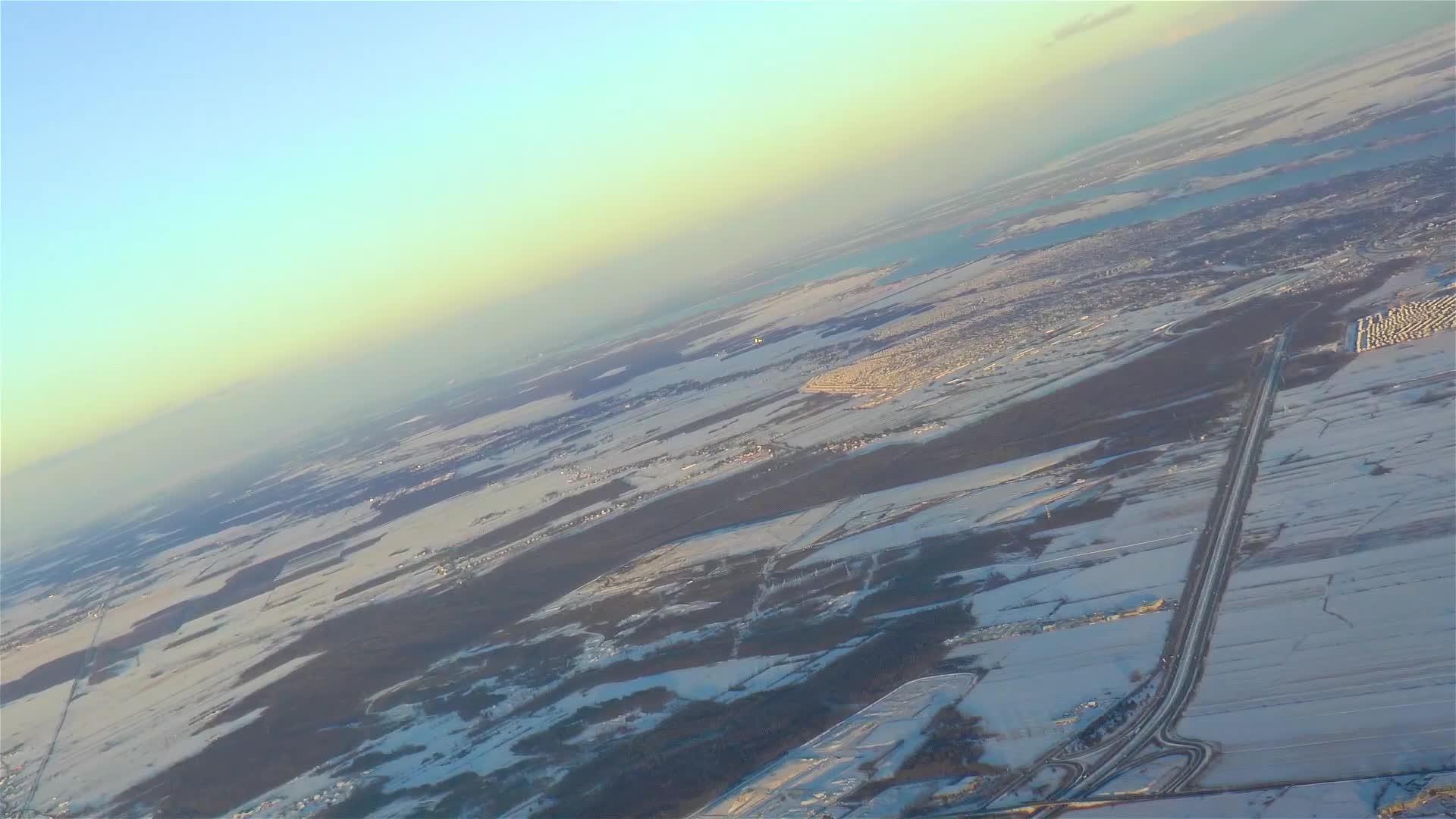 冬天的空气俯瞰加那达视频的预览图