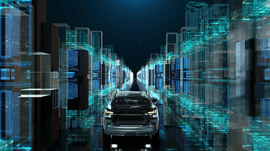 4K3D新能源汽车行驶背景视频的预览图