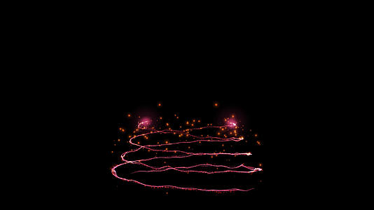 圣诞树和从光粒子中喷出的烟花阿尔法频道视频的预览图