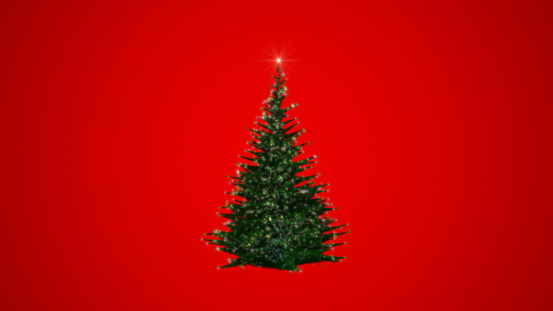 圣诞假日灯光树旋转面对红色视频的预览图