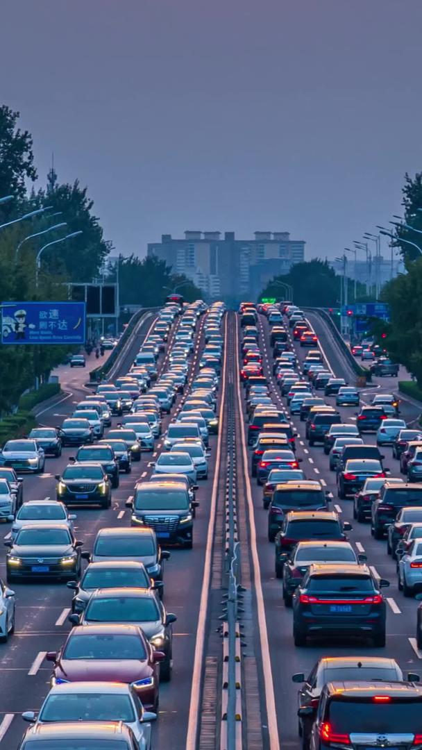 北京北二环安定门西大街交通10K延时视频的预览图