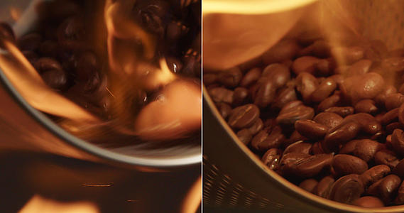 咖啡豆的炙烤视频的预览图
