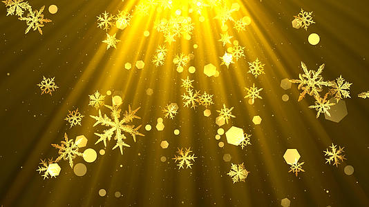 4K大气金色雪花粒子闪烁背景视频的预览图