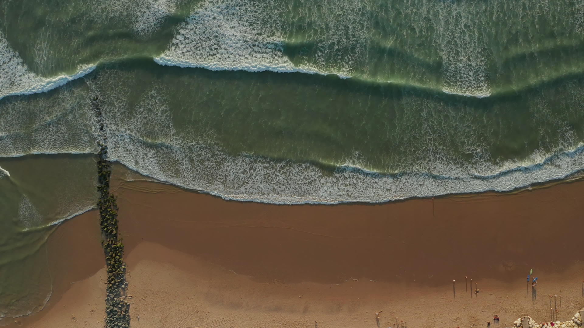 棕色海滩和绿色海洋视频的预览图
