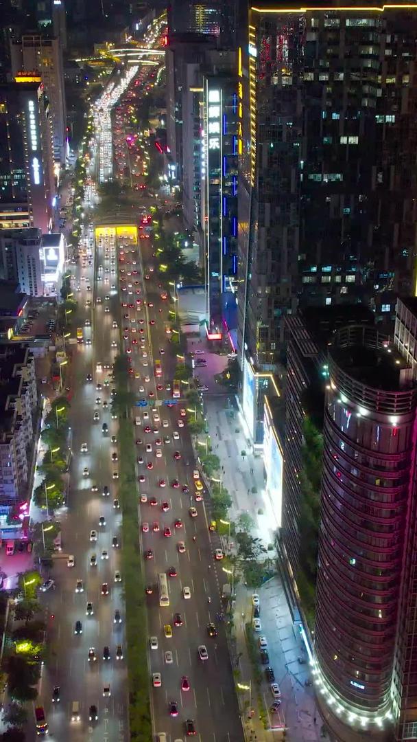 广东广州天河区黄埔大道夜景视频的预览图
