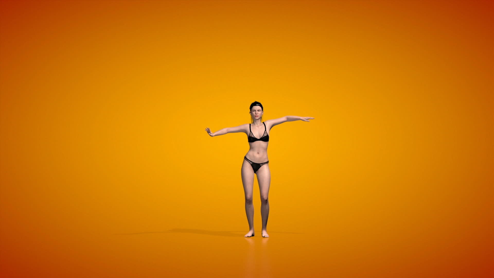 做腹部舞、无缝戒指、橙色工作室的瘦女人视频的预览图