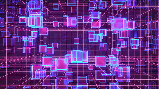 网络空间隧道具有几何立方体3D翻译视频的预览图