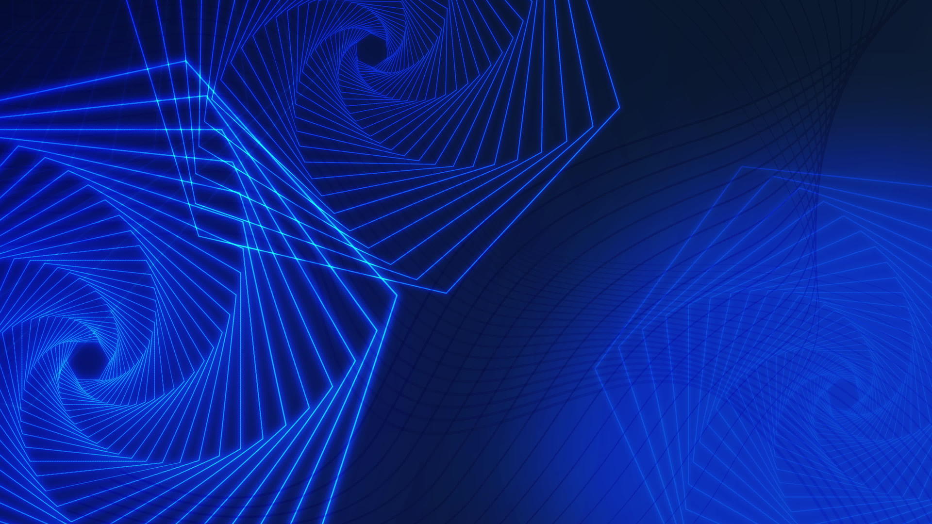 蓝色背景的几何形状平面动画4k、运动图形视频的预览图
