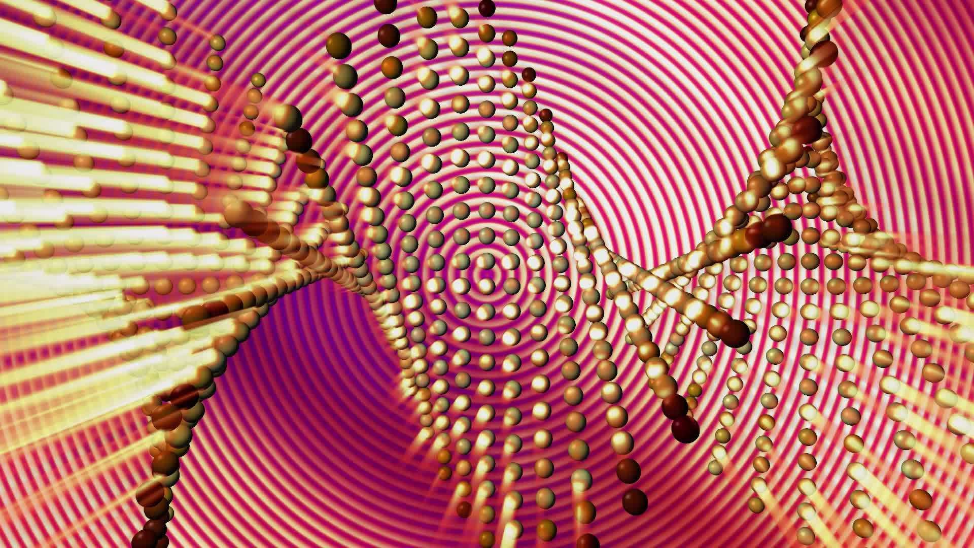 带有螺旋和射线的微光粉色背景视频的预览图