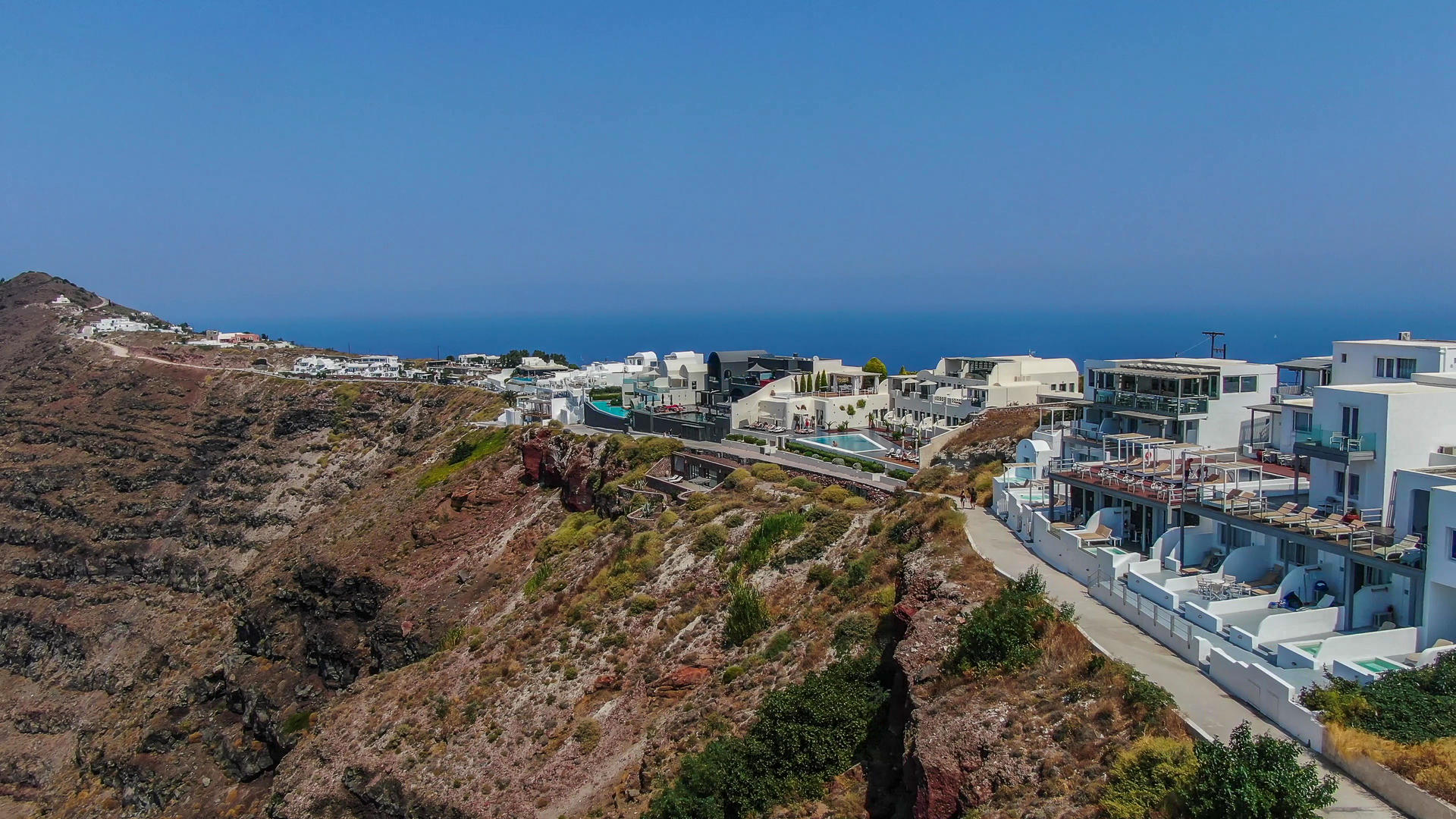 无人机航拍希腊爱琴海度假海岛视频的预览图