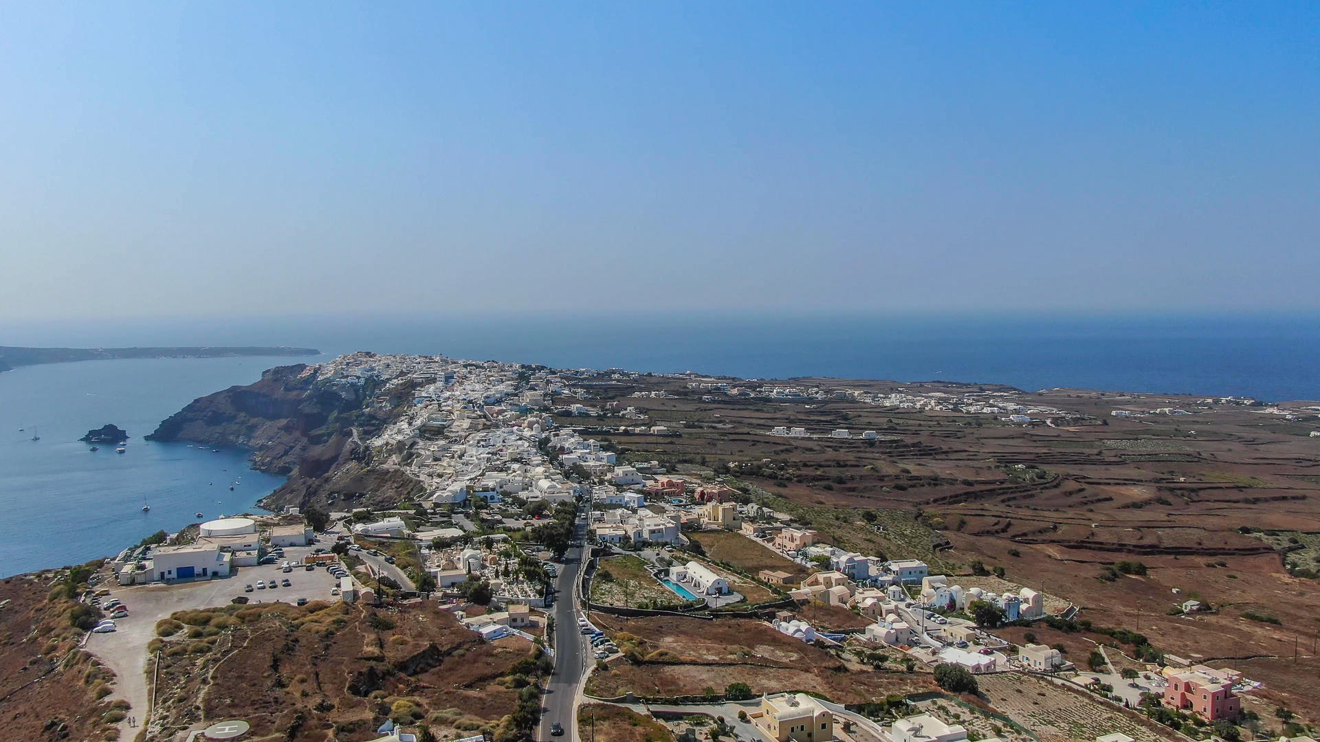 航拍希腊夏季旅游度假海岛视频的预览图