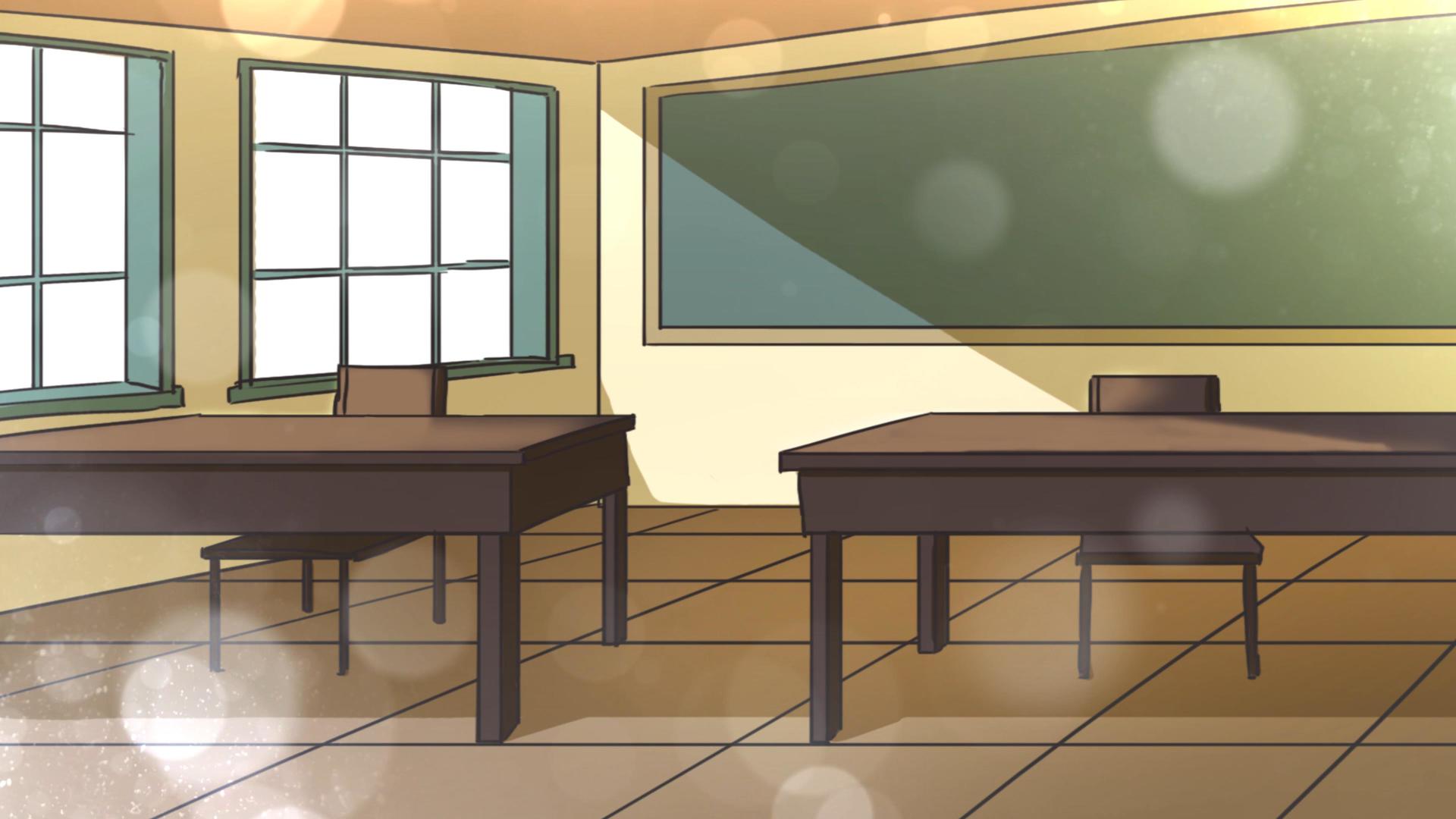 卡通校园教室背景视频4k视频的预览图