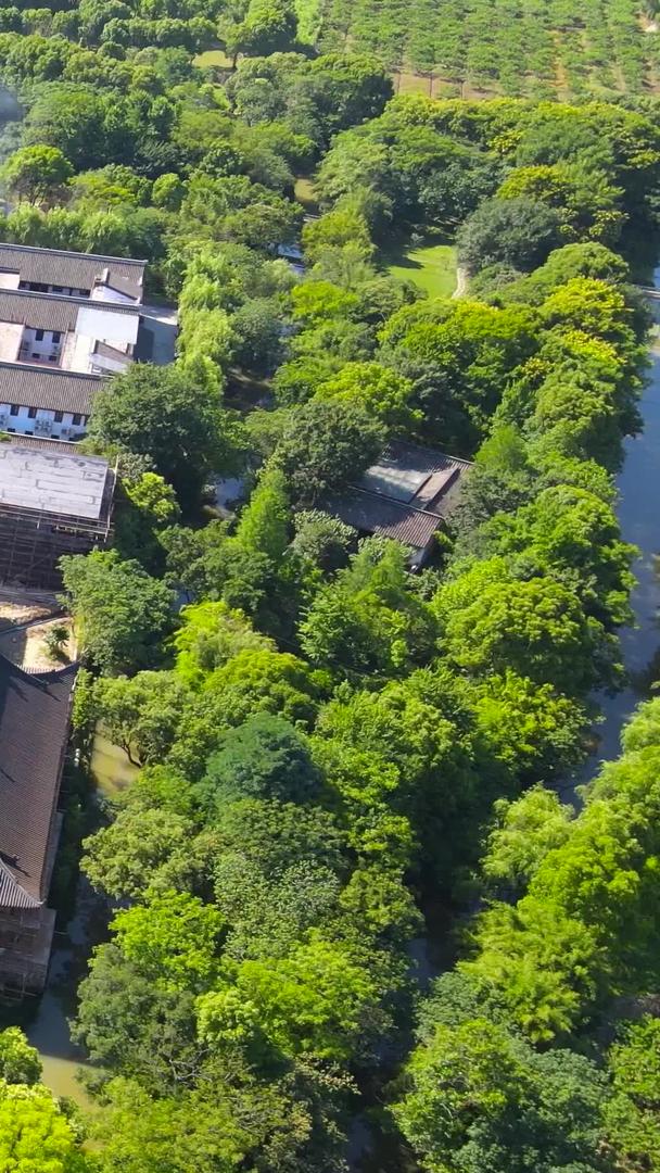 梅花洲风景区嘉兴4A风景区石佛古寺航拍视频的预览图