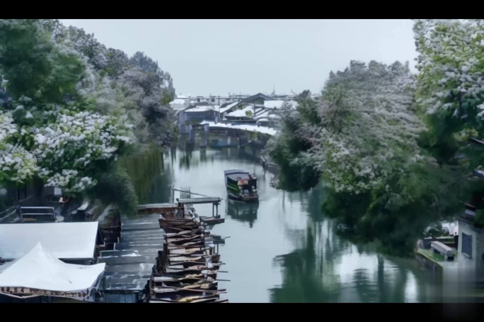 【收藏】冬季江南雪景视频视频的预览图
