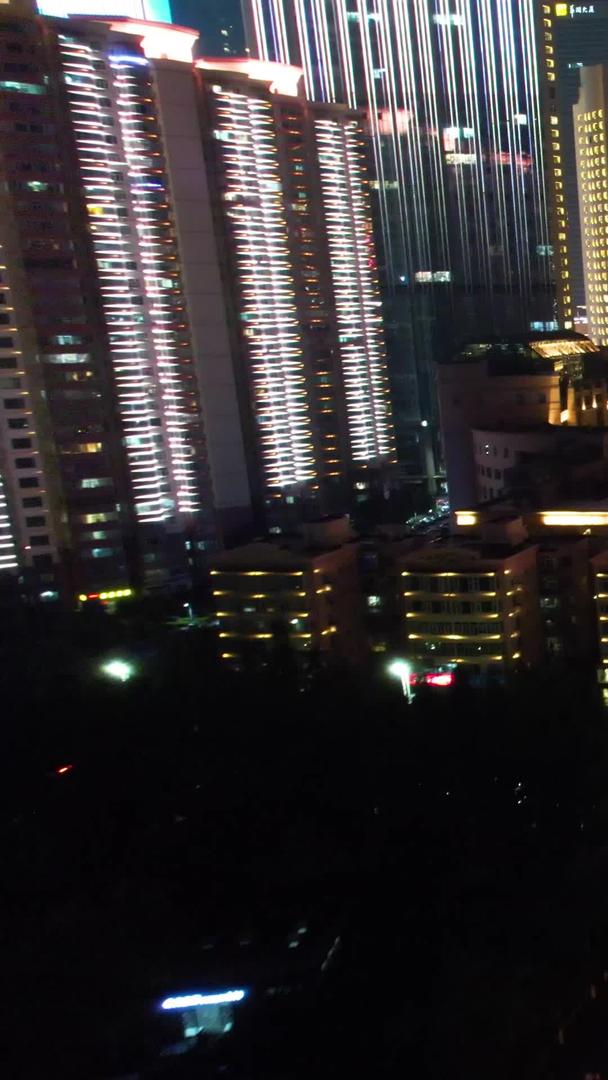 城市宣传片夜景青岛五四广场灯光秀航拍视频的预览图