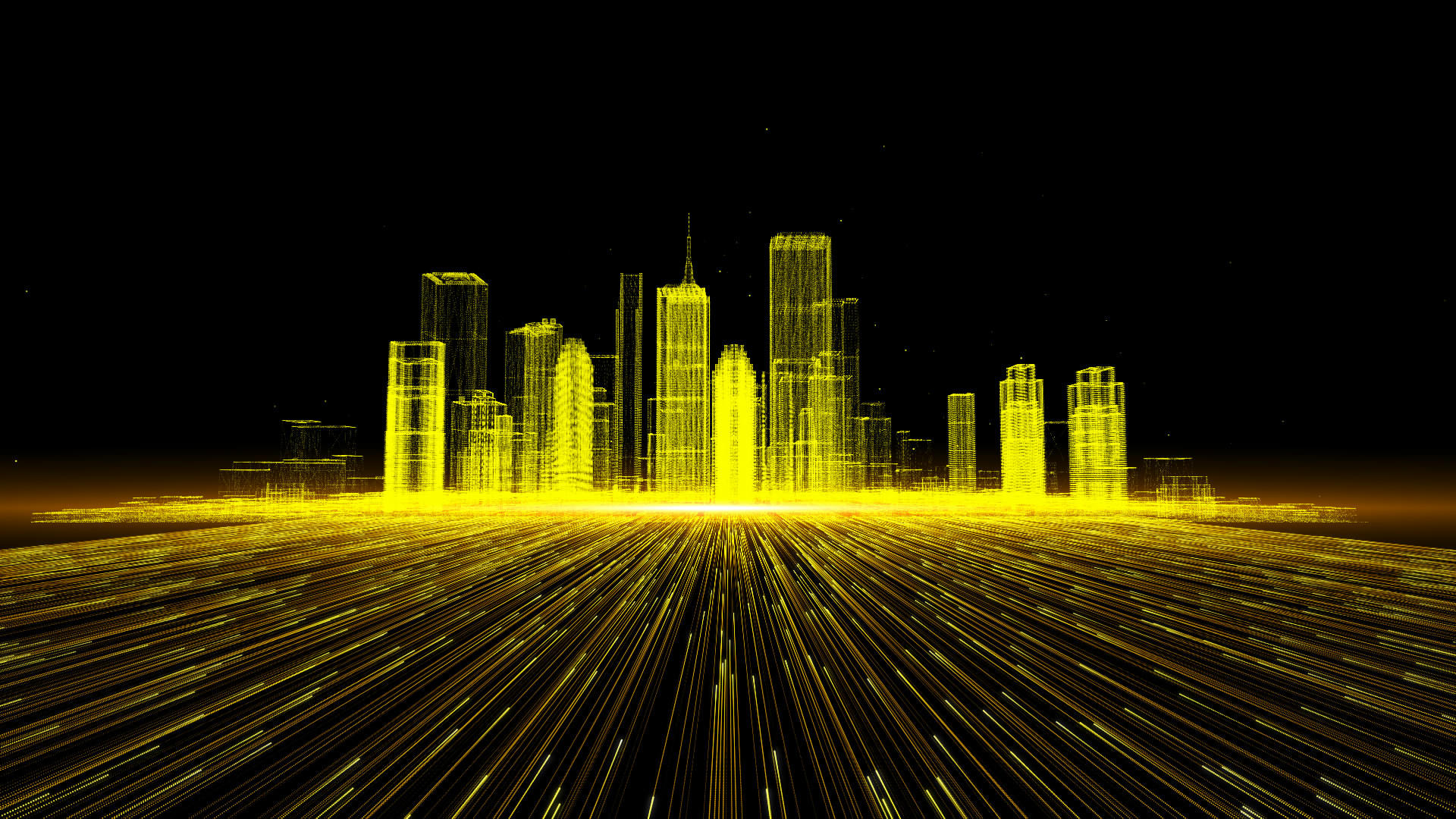 金色粒子城市视频的预览图