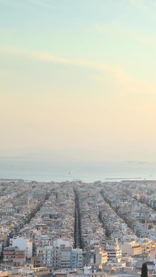 雅典港口日落延迟视频是欧洲著名的旅游城市视频的预览图
