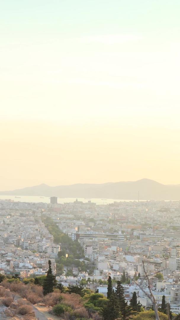 雅典港口日落延迟视频是欧洲著名的旅游城市视频的预览图
