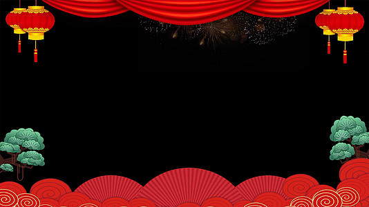 喜庆新年边框合成动画带透明通道视频的预览图
