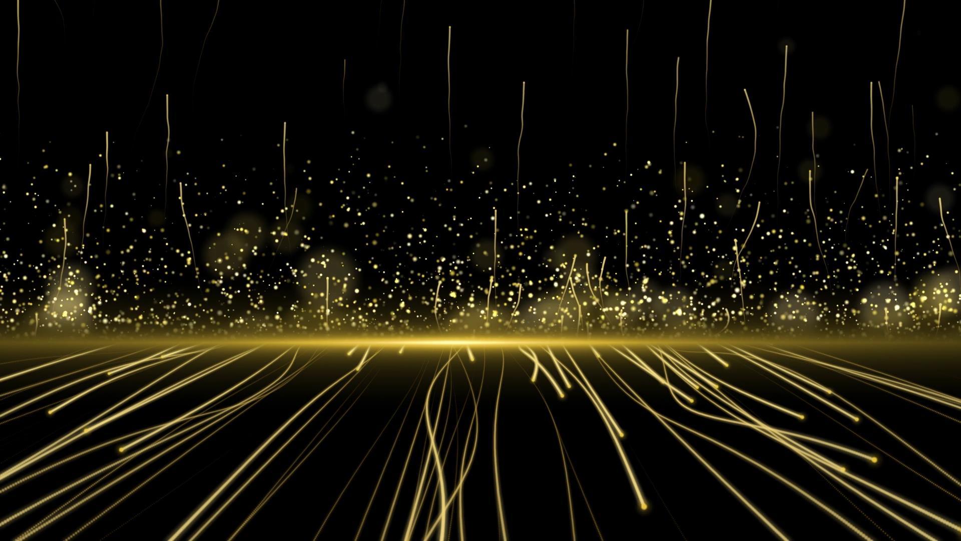 金色粒子拖尾线条动态视频元素视频的预览图