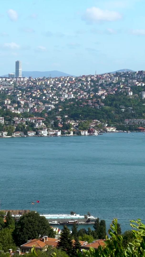 延时集合土耳其伊斯坦布尔博斯普鲁斯海峡游艇视频的预览图