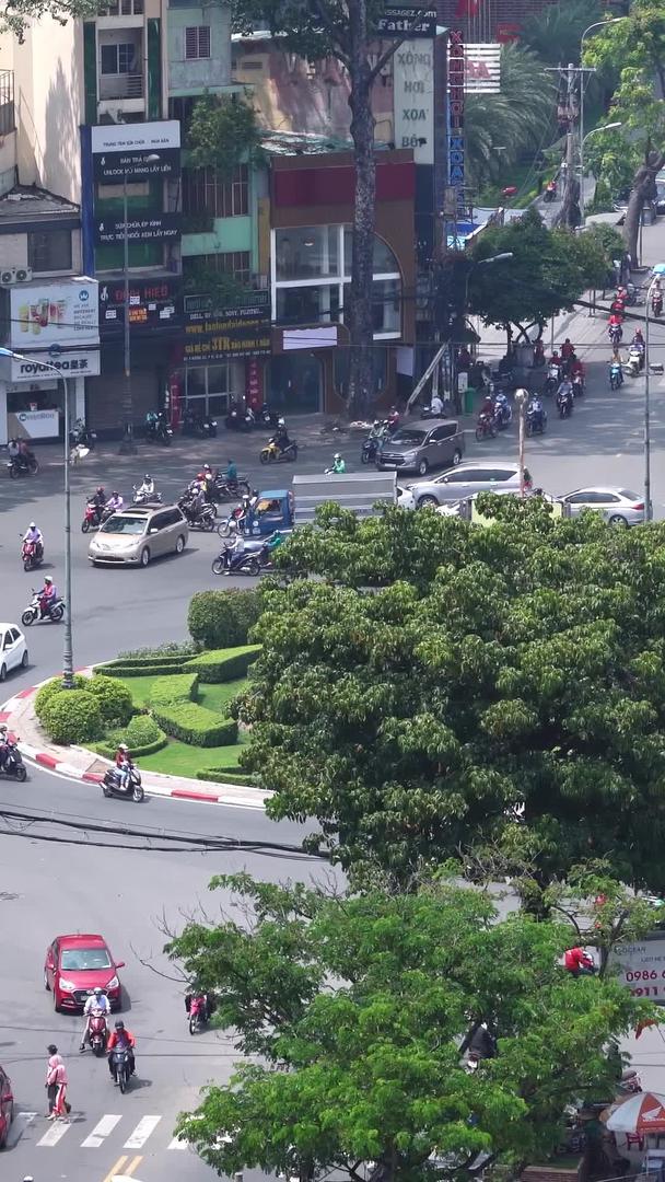 越南城市环岛交通流量视频的预览图