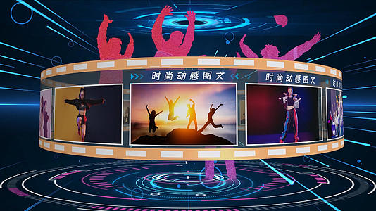 五四青年节时尚青年旋转展示AE模板视频的预览图