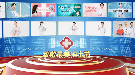 白衣天使护士节宣传AE模板视频的预览图